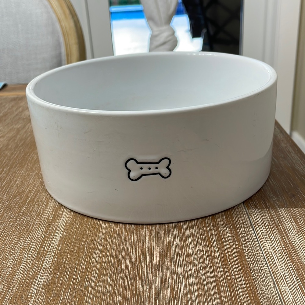 Good Dog White Ceramic Bowl
